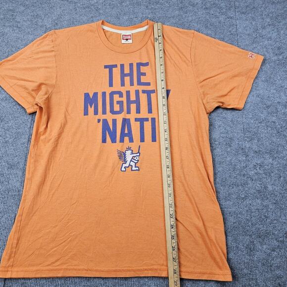 Homage Shirt Mens Large Orange The Mighty 'Nati Cincinnati USA Team Sports Y2K - Picture 4 of 8